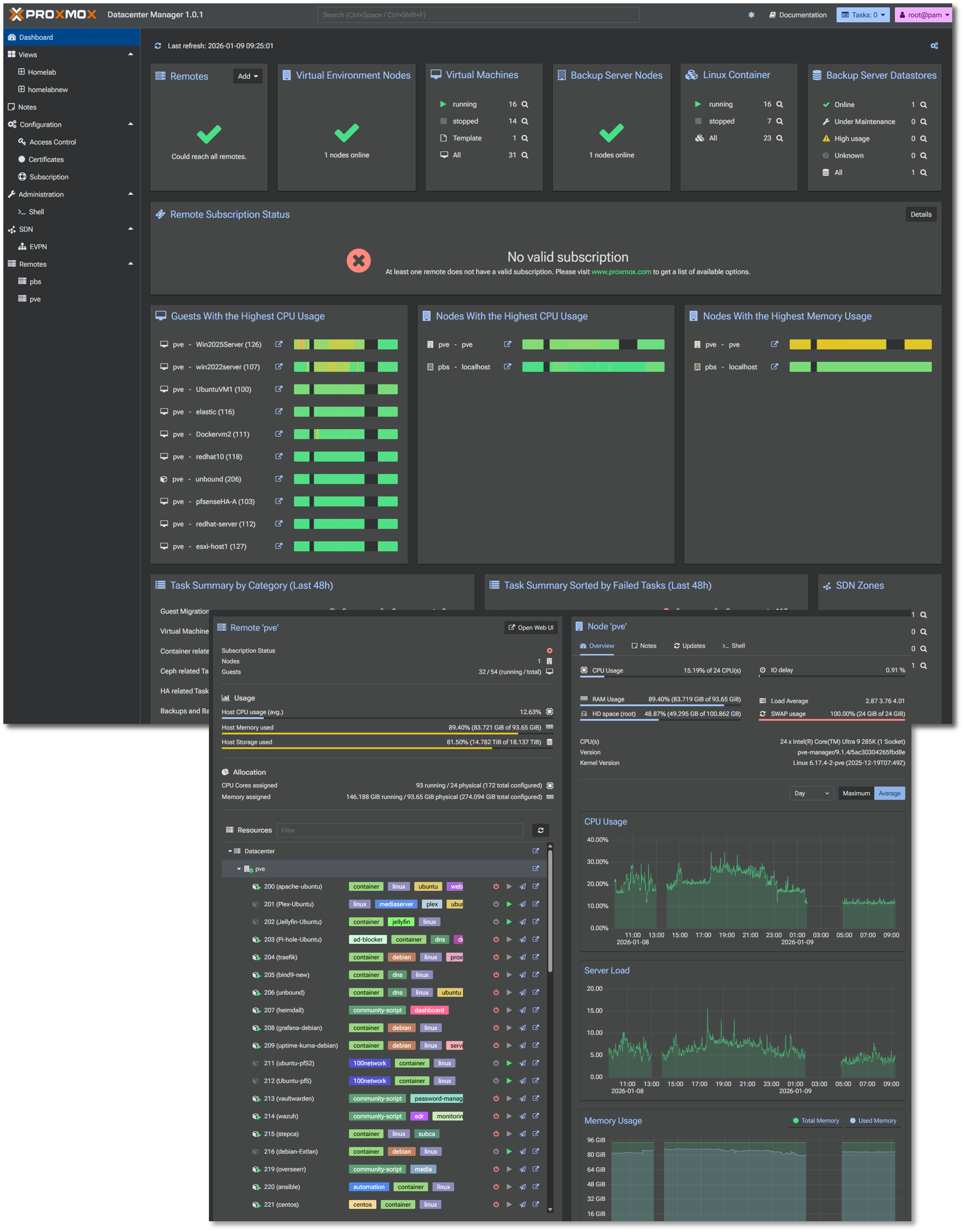 Proxmox Datacenter Manager Screenshot