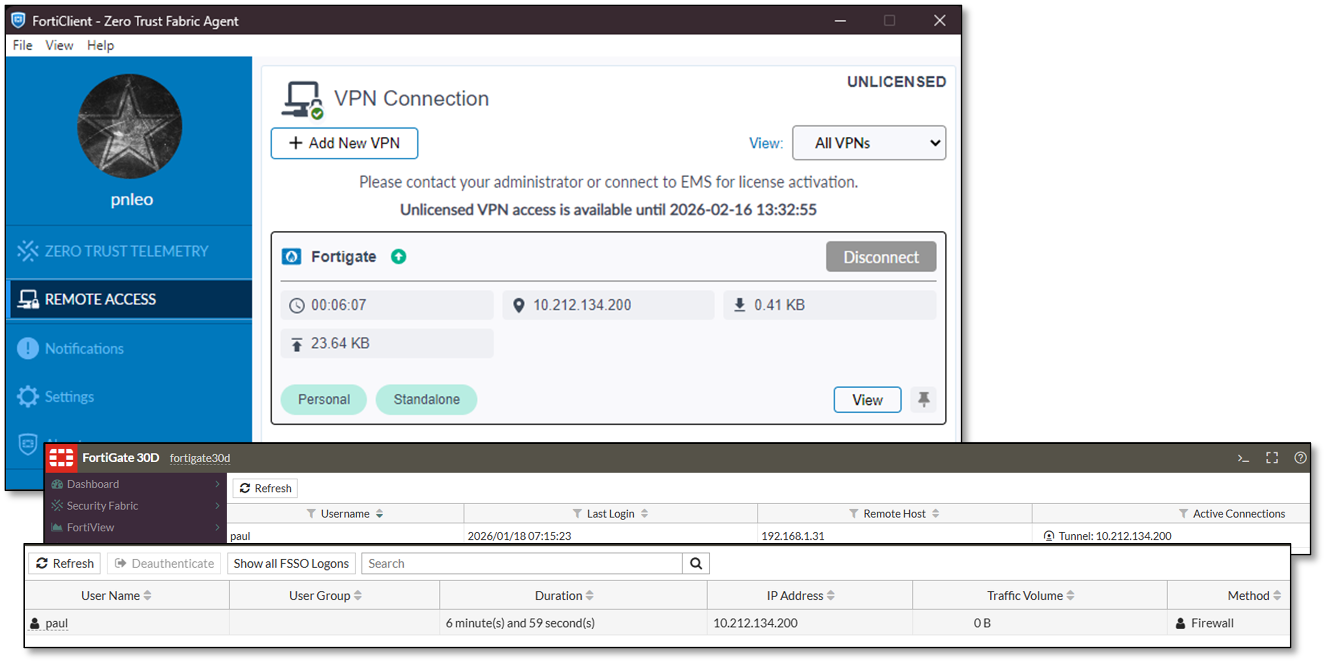 FortiGate VPN Configuration