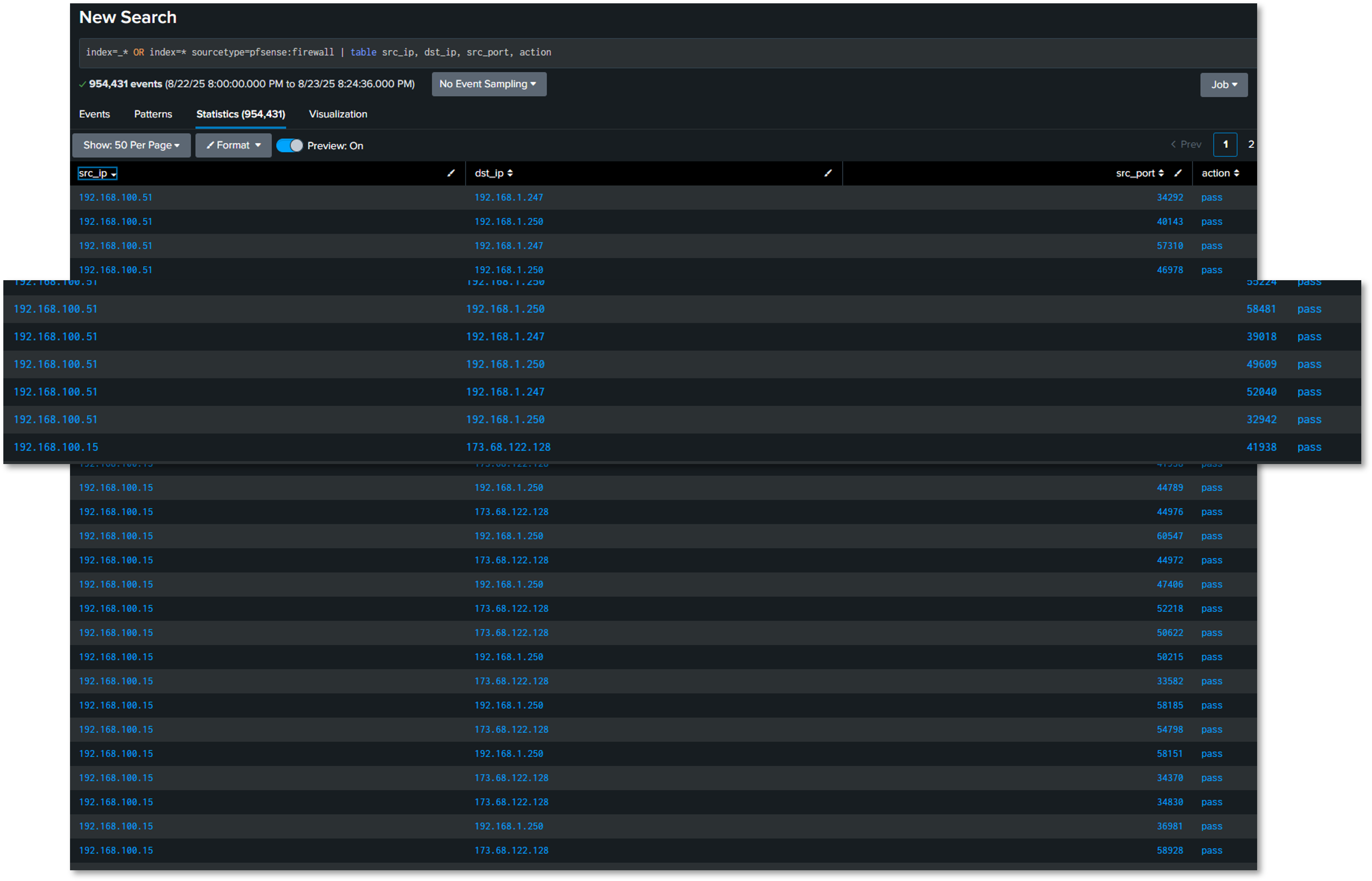 pfSense Firewall Filter Logs